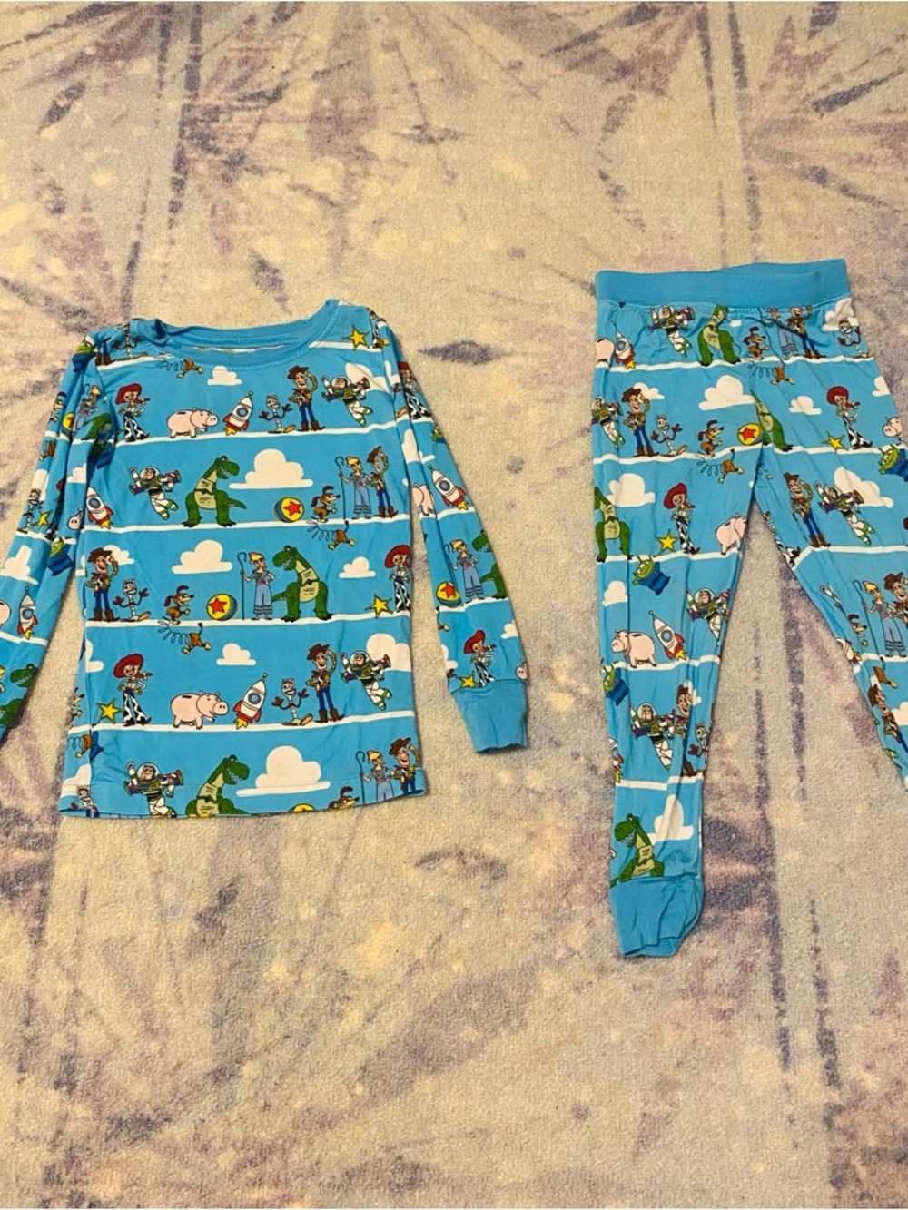 Little Sleepies DISNEY Pixar Toy Story Pals Blue Two Piece Pajamas Bamboo 2T